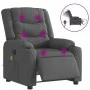 Sillón reclinable de masaje eléctrico tela gris oscuro de , Sillones - Ref: Foro24-3206571, Precio: 369,68 €, Descuento: %