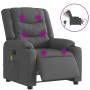 Sillón reclinable de masaje eléctrico tela gris oscuro de , Sillones - Ref: Foro24-3206571, Precio: 361,06 €, Descuento: %