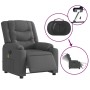 Sillón reclinable de masaje eléctrico tela gris oscuro de , Sillones - Ref: Foro24-3206571, Precio: 361,06 €, Descuento: %