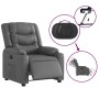 Sillón reclinable eléctrico de cuero sintético gris de , Sillones - Ref: Foro24-3206546, Precio: 278,19 €, Descuento: %