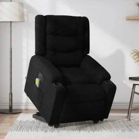Sillón de masaje eléctrico reclinable elevable tela negro de , Sillones - Ref: Foro24-3206584, Precio: 402,02 €, Descuento: %