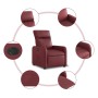 Sillón reclinable eléctrico de cuero sintético rojo tinto de , Sillones - Ref: Foro24-3206739, Precio: 252,31 €, Descuento: %