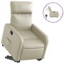 Sillón reclinable elevable eléctrico de cuero sintético crema de , Sillones - Ref: Foro24-3206764, Precio: 297,22 €, Descuent...