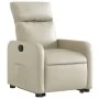 Sillón reclinable elevable eléctrico de cuero sintético crema de , Sillones - Ref: Foro24-3206764, Precio: 323,14 €, Descuent...