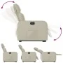 Sillón reclinable elevable eléctrico de cuero sintético crema de , Sillones - Ref: Foro24-3206764, Precio: 323,14 €, Descuent...