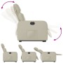 Sillón reclinable elevable eléctrico de cuero sintético crema de , Sillones - Ref: Foro24-3206764, Precio: 297,22 €, Descuent...