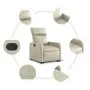 Cremefarbener Power-Lift-Liegestuhl aus Kunstleder von , Sessel - Ref: Foro24-3206764, Preis: 323,14 €, Rabatt: %