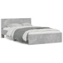 Estructura de cama con cabecero gris hormigón 120x200cm de , Camas y somieres - Ref: Foro24-3207493, Precio: 201,84 €, Descue...