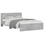 Estructura de cama con cabecero gris hormigón 120x200cm de , Camas y somieres - Ref: Foro24-3207493, Precio: 201,84 €, Descue...