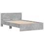 Estructura de cama con cabecero gris hormigón 120x200cm de , Camas y somieres - Ref: Foro24-3207493, Precio: 201,84 €, Descue...