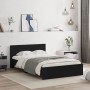 Estructura de cama con cabecero negro 120x200 cm de , Camas y somieres - Ref: Foro24-3207491, Precio: 211,51 €, Descuento: %