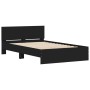 Estructura de cama con cabecero negro 120x200 cm de , Camas y somieres - Ref: Foro24-3207491, Precio: 211,51 €, Descuento: %