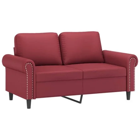 Sofá de 2 plazas de cuero sintético rojo vino 120 cm de , Sofás - Ref: Foro24-359502, Precio: 216,01 €, Descuento: %