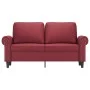 Sofá de 2 plazas de cuero sintético rojo vino 120 cm de , Sofás - Ref: Foro24-359502, Precio: 216,01 €, Descuento: %