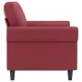 Sofá de 2 plazas de cuero sintético rojo vino 120 cm de , Sofás - Ref: Foro24-359502, Precio: 216,01 €, Descuento: %