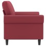 Sofá de 2 plazas de cuero sintético rojo vino 120 cm de , Sofás - Ref: Foro24-359502, Precio: 231,16 €, Descuento: %