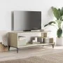 Mueble de TV madera de ingeniería y acero roble 102x40x41 cm de , Muebles TV - Ref: Foro24-842412, Precio: 49,73 €, Descuento: %