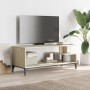 Mueble de TV madera de ingeniería y acero roble 102x40x41 cm de , Muebles TV - Ref: Foro24-842412, Precio: 49,97 €, Descuento: %