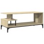 Mueble de TV madera de ingeniería y acero roble 102x40x41 cm de , Muebles TV - Ref: Foro24-842412, Precio: 49,97 €, Descuento: %