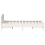 Estructura de cama con cabecero madera pino blanco 140x200 cm de , Camas y somieres - Ref: Foro24-842595, Precio: 136,54 €, D...