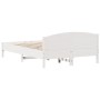 Estructura de cama con cabecero madera pino blanco 140x200 cm de , Camas y somieres - Ref: Foro24-842595, Precio: 136,54 €, D...