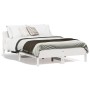 Estructura de cama con cabecero madera pino blanco 120x190 cm de , Camas y somieres - Ref: Foro24-842611, Precio: 126,34 €, D...