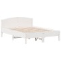 Estructura de cama con cabecero madera pino blanco 120x190 cm de , Camas y somieres - Ref: Foro24-842611, Precio: 126,34 €, D...