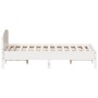 Estructura de cama con cabecero madera pino blanco 120x190 cm de , Camas y somieres - Ref: Foro24-842611, Precio: 126,34 €, D...