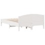 Estructura de cama con cabecero madera pino blanco 120x190 cm de , Camas y somieres - Ref: Foro24-842611, Precio: 126,34 €, D...