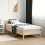 Bed frame with solid pine wood headboard 75x190 cm by , Beds and slatted bases - Ref: Foro24-842626, Price: 73,66 €, Discount: %