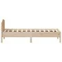 Bed frame with solid pine wood headboard 75x190 cm by , Beds and slatted bases - Ref: Foro24-842626, Price: 73,66 €, Discount: %