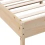 Bed frame with solid pine wood headboard 75x190 cm by , Beds and slatted bases - Ref: Foro24-842626, Price: 73,66 €, Discount: %
