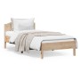 Estructura de cama con cabecero madera maciza de pino 90x200 cm de , Camas y somieres - Ref: Foro24-842618, Precio: 113,43 €,...