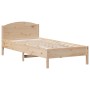 Estructura de cama con cabecero madera maciza de pino 90x200 cm de , Camas y somieres - Ref: Foro24-842618, Precio: 113,43 €,...
