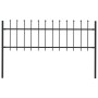 Valla de jardín con puntas de lanza acero negro 1,7x0,6 m de vidaXL, Paneles de vallas - Ref: Foro24-144923, Precio: 54,14 €,...