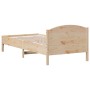 Estructura de cama con cabecero madera maciza de pino 90x200 cm de , Camas y somieres - Ref: Foro24-842618, Precio: 113,43 €,...