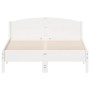 Estructura de cama con cabecero madera pino blanco 135x190 cm de , Camas y somieres - Ref: Foro24-842607, Precio: 131,13 €, D...