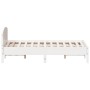 Estructura de cama con cabecero madera pino blanco 135x190 cm de , Camas y somieres - Ref: Foro24-842607, Precio: 131,13 €, D...
