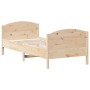 Estructura de cama con cabecero madera maciza pino 100x200 cm de , Camas y somieres - Ref: Foro24-842562, Precio: 98,30 €, De...