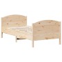 Estructura de cama con cabecero madera maciza pino 100x200 cm de , Camas y somieres - Ref: Foro24-842562, Precio: 98,30 €, De...