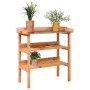 Mesa para plantas con estantes madera abeto marrón 78x38x82,5cm de , Soportes para macetas - Ref: Foro24-156353, Precio: 62,2...