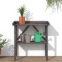 Mesa para plantas con estante madera abeto gris 78x38x82,5 cm de , Soportes para macetas - Ref: Foro24-156351, Precio: 47,95 ...