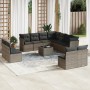Set de sofás de jardín 12 pzas con cojines ratán sintético gris de , Conjuntos de jardín - Ref: Foro24-3217830, Precio: 674,5...