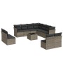 Set de sofás de jardín 12 pzas con cojines ratán sintético gris de , Conjuntos de jardín - Ref: Foro24-3217830, Precio: 674,5...