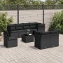 Set de sofás de jardín 8 piezas y cojines ratán sintético negro de , Conjuntos de jardín - Ref: Foro24-3217935, Precio: 576,6...