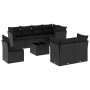Set de sofás de jardín 8 piezas y cojines ratán sintético negro de , Conjuntos de jardín - Ref: Foro24-3217935, Precio: 576,6...