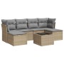 Set sofás de jardín 7 piezas y cojines ratán sintético beige de , Conjuntos de jardín - Ref: Foro24-3218019, Precio: 373,77 €...