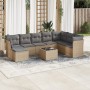 Set de sofás de jardín 9 pzas con cojines ratán sintético beige de , Conjuntos de jardín - Ref: Foro24-3218059, Precio: 501,4...