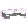 Set de sofás de jardín 10 pzas con cojines ratán sintético gris de , Conjuntos de jardín - Ref: Foro24-3218090, Precio: 550,7...