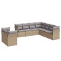 Set de sofás de jardín 9 pzas con cojines ratán sintético beige de , Conjuntos de jardín - Ref: Foro24-3217839, Precio: 546,1...
